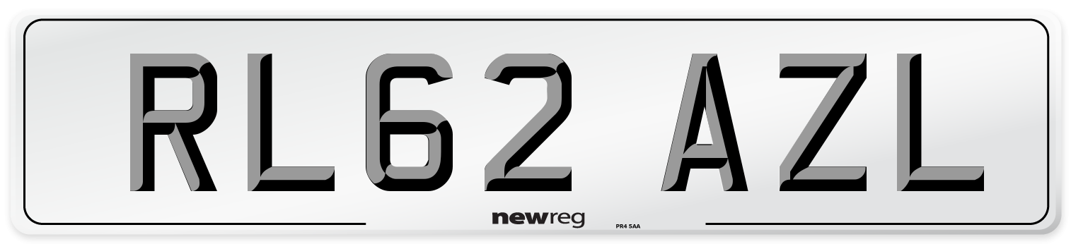 RL62 AZL Number Plate from New Reg